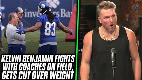 Pat McAfee Reacts: Giants Cut Kelvin Benjamin Over Weight Gain - YouTube