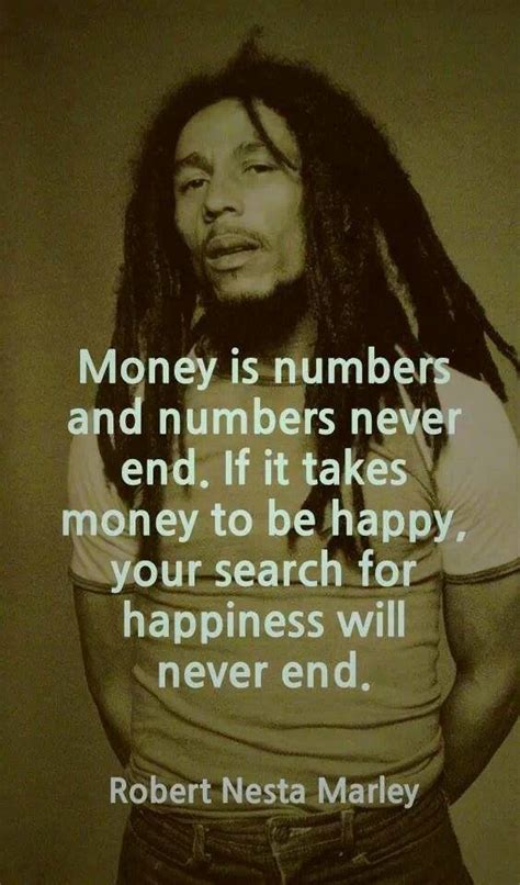 Bob Marley Quote On Money & Happiness