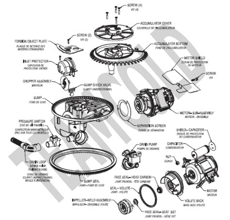 In order to clean where do you find the filter in a kitchenaid dishwasher kudk03ctblo 677-0? in ...