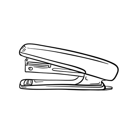 A sketch of the stapler. Stationery, office supplies for paper binding ...