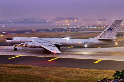 A beautiful shot of Indian Navy Tu-142ME at Chhatrapati Shivaji Int'l Airport, Mumbai. Thank you ...