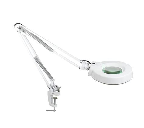 Clamp Base Illuminated Magnifying Lamp 22W Fluorescent Standard Lens Size 5 Inch