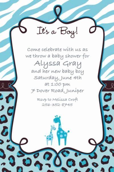 Party City Baby Shower Invitations Inspirational Custom Blue Safari Baby Shower Invitations ...