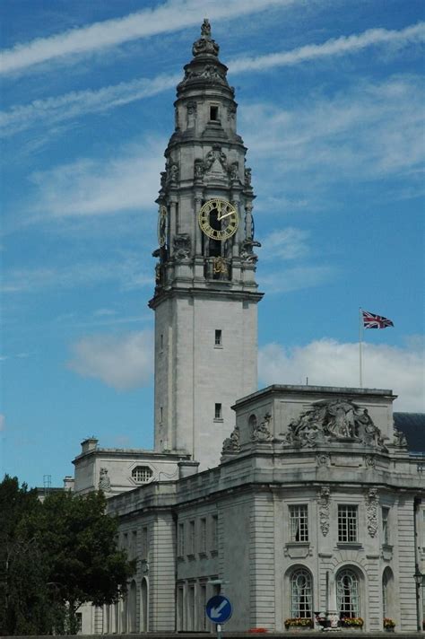 Cardiff City Hall Clock Tower | Clock tower, Ferry building san ...