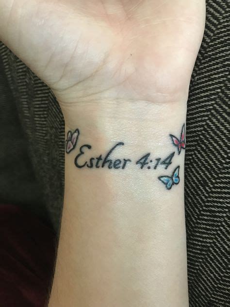 Esther 4:14 with butterflies tattoo | Name tattoos, Tattoos, Tattoo quotes