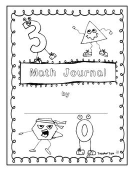 FREE Math Journal Covers by Teacher Tam | TPT