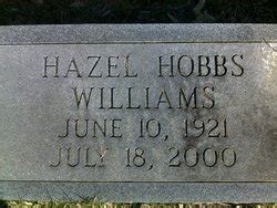 Hazel Louise Hobbs Williams (1921-2000) - Find a Grave Memorial