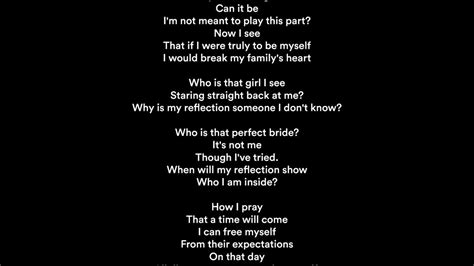 "Reflection" by Lea Salonga (lyrics) - YouTube