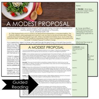 A Modest Proposal Satire Study : Teaching Satire with Examples : Satire ...