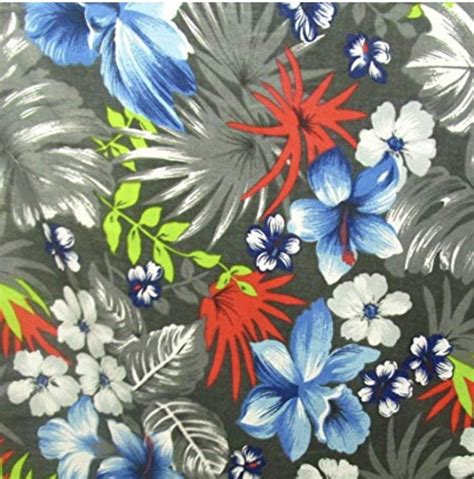 Hawaiian Floral Print Poly Cotton Fabric by the 5, 10, 15 and 20 Yard Increment - Walmart.com