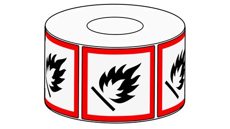 GHS Flammables Label - Thermal Labels