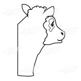 Abeka | Clip Art | Nativity Scene—brown cow head, looking away