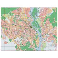 Large detailed topographical map of Kiev city in russian | Kiev ...