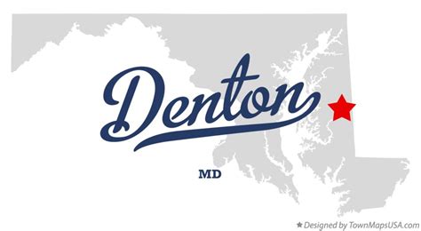 Map of Denton, MD, Maryland