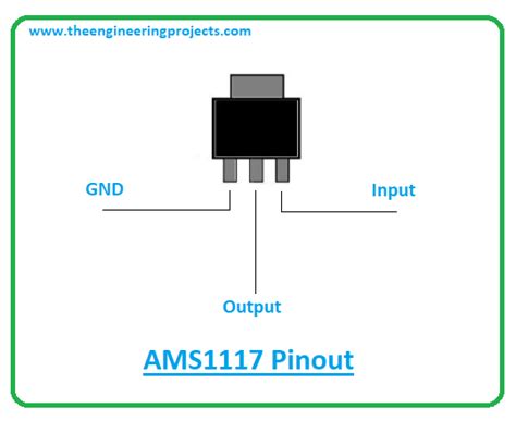 AMS1117 LDO Regulator Pinout, Datasheet, Features - The Engineering Projects