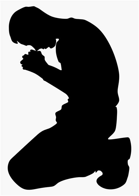 Kneeling Man Praying Silhouette