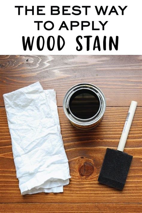 The Best Way to Apply Stain | Staining wood, Wood staining techniques ...