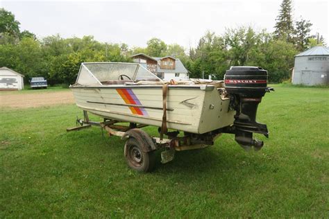 Springbok 14ft. Aluminum Boat, Motor & Trailer - 35HP Mercury Engine