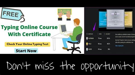 Free Online Course with Certificate | Free Typing Certificate | Typing Practice - YouTube