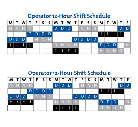 10 Hour Shift Schedules For 7 Days A Week Template - Get What You Need ...