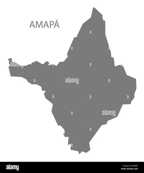 Amapa Brazil Map grey Stock Photo - Alamy