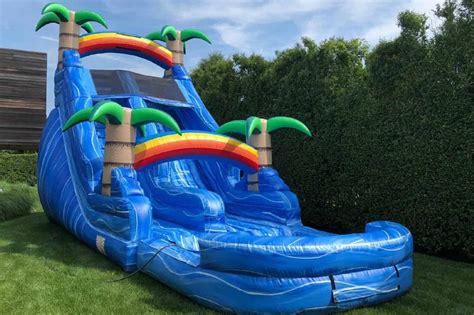 WS106 20ft Tropical Inflatable Water Slide with Poolinflatable bouncers ...