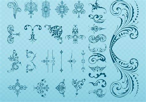 Vintage Flower Swirls, png | PNGWing