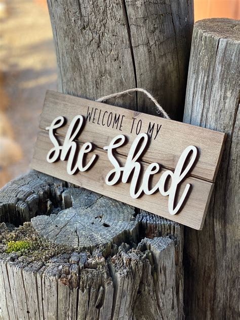 She Shed Wood Sign | Etsy