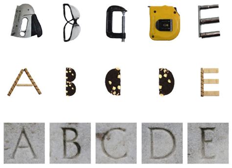 Print Design: Found Object Alphabet Poster :: Behance