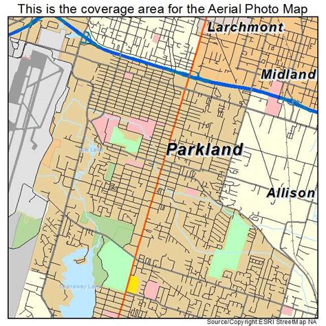 Aerial Photography Map of Parkland, WA Washington