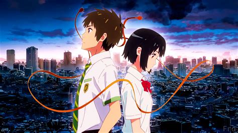 Mitsuha Miyamizu, Anime, Your Name., 4K, Taki Tachibana HD Wallpaper