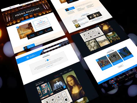 HEERA: Museum and Exhibition PSD website template. on Behance