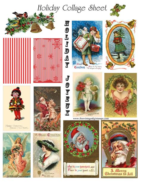 **FREE ViNTaGE DiGiTaL STaMPS**: Free Vintage Printable - Christmas Collage