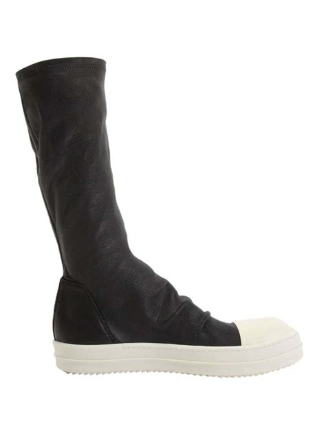 Rick Owens Mid Calf Sock Sneakers in Black for Men - Lyst