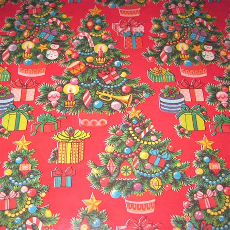 Christmas Lights and Decorations: christmas wrapping paper | Vintage ...