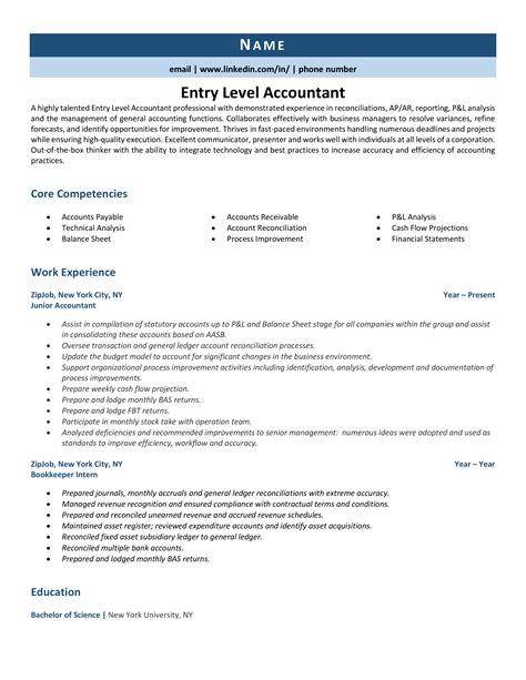 Entry Level Accounting Resume Example Accountant Resu - vrogue.co