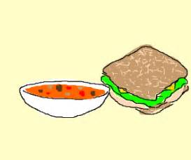 Soup and sandwich - Drawception