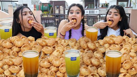 Unlimited PANI PURI ( GOLGAPPA ) Challenge | Golgappa Eating Challenge | Pani Puri Challenge ...