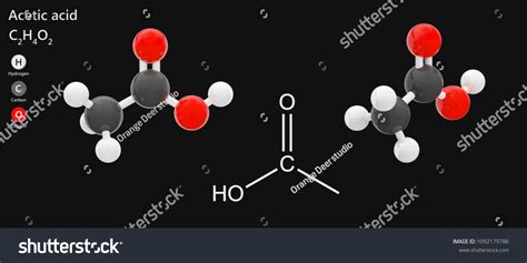 Acetic Acid Molecular Formula C2h4o2 Simple Stock Illustration 1092179786 | Shutterstock