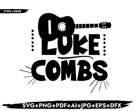 Guitar Luke Combs Stars SVG By stockvectorsvg | TheHungryJPEG