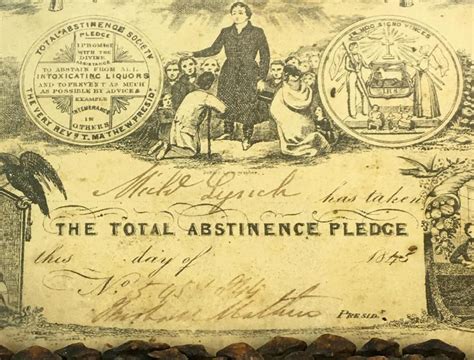 Lot - Antique 1845 Total Abstinence Society Total Abstinence Pledge ...