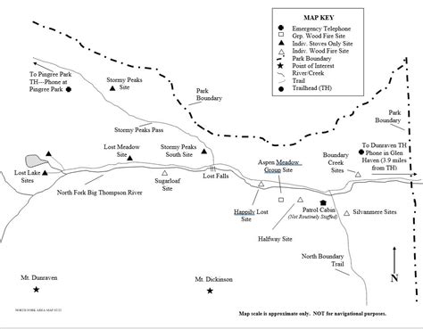 North Fork Area Map - Rocky Mountain National Park (U.S. National Park ...