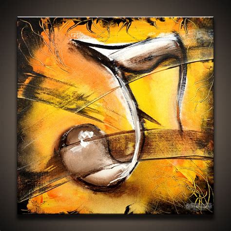 Musical Canvas Painting Ideas Abstract | abstract painting of a musical note "Rhyme" 12x12 ...