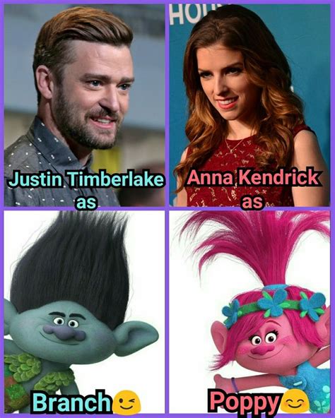 Justin Timberlake as Branch & Anna Kendrick as Poppy from DreamWorks ...