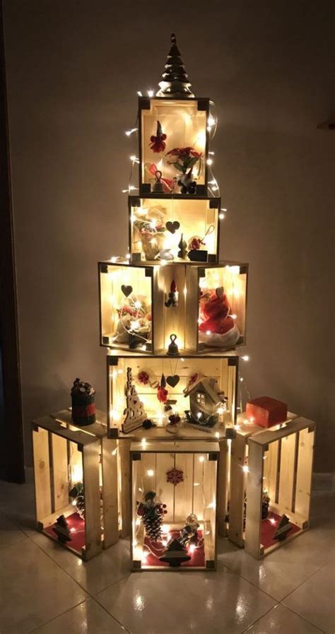 Christmas Boxes Tree in 2021 | Diy christmas decorations easy ...