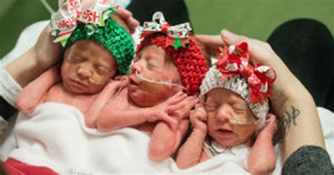 Houston's Rare Set of Identical Triplets Heads Home From Hospital