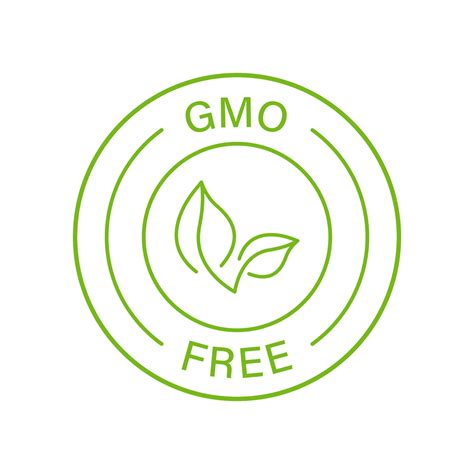 Non Gmo Label, Only Natural Organic Product Line Icon. Gmo Free Green Label. No Genetically ...