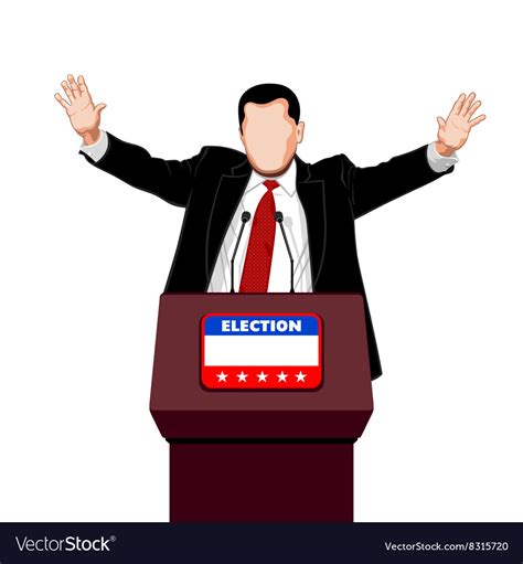 Politician greetings Royalty Free Vector Image