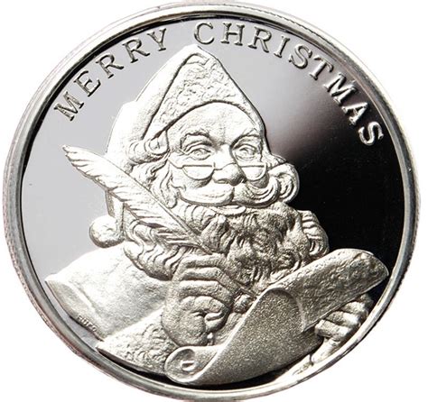 2015 SANTA Claus Christmas Round Silver 1 oz .999