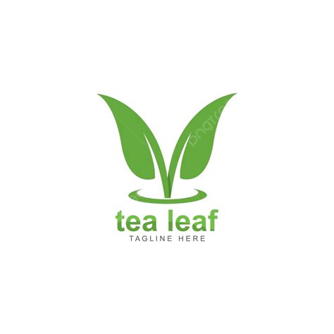 Tea Leaf Logo Vector Icon Illustration Organic Green Background Vector, Organic, Green ...